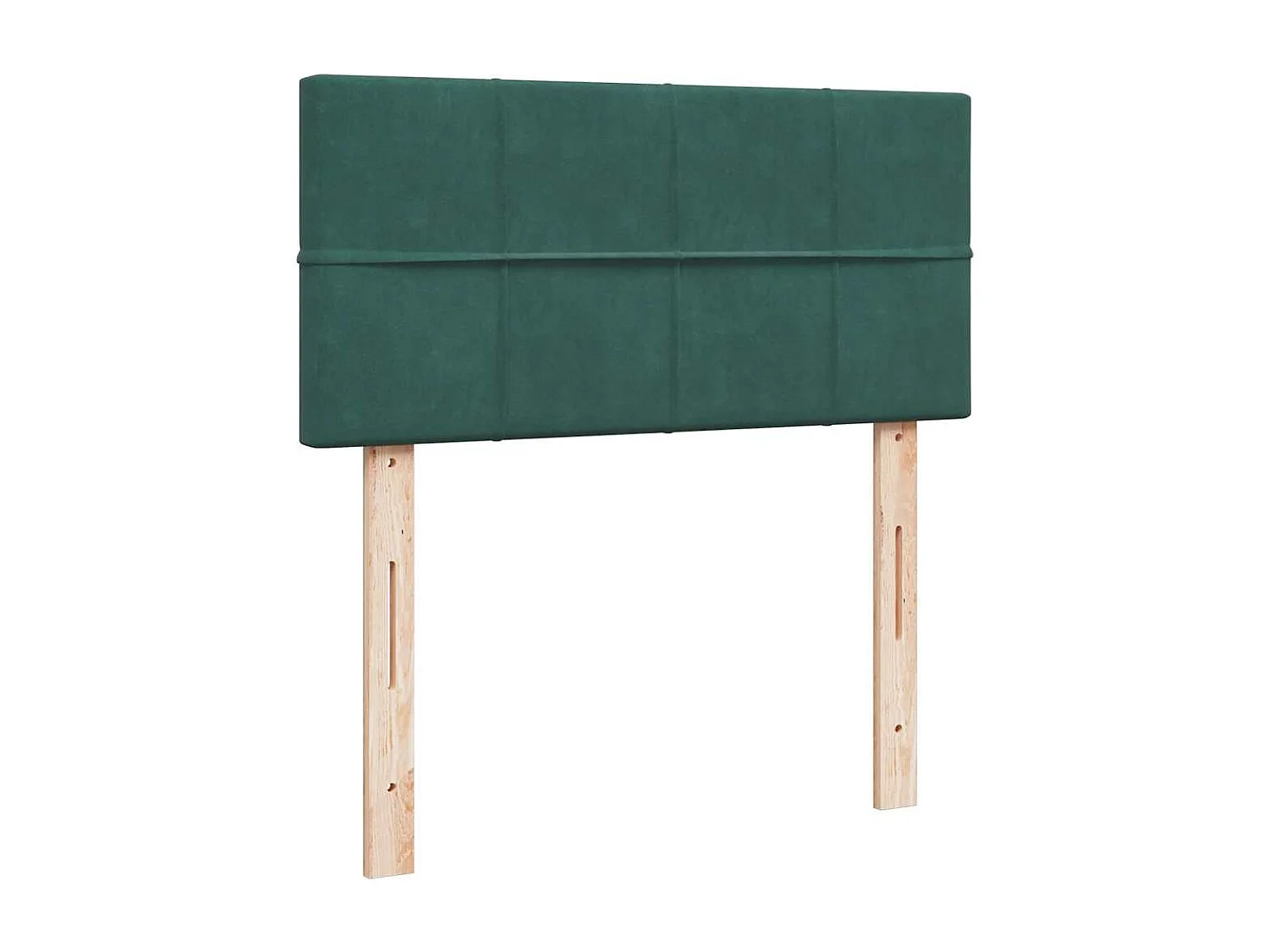 Cadre de lit ottoman avec matelas vert foncé 90x200 cm velours