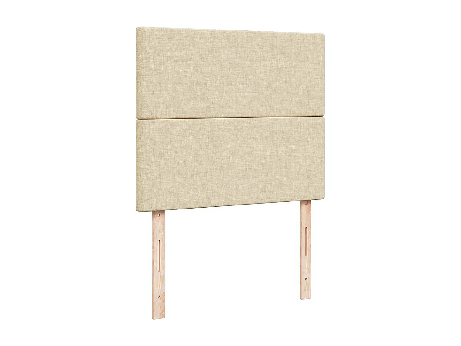 Cadre de lit ottoman avec matelas crème 120x190 cm tissu