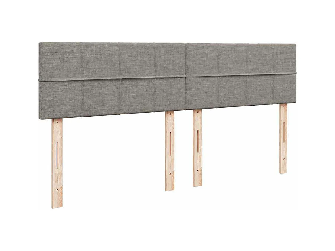 Cadre de lit ottoman avec matelas taupe 200x200cm tissu