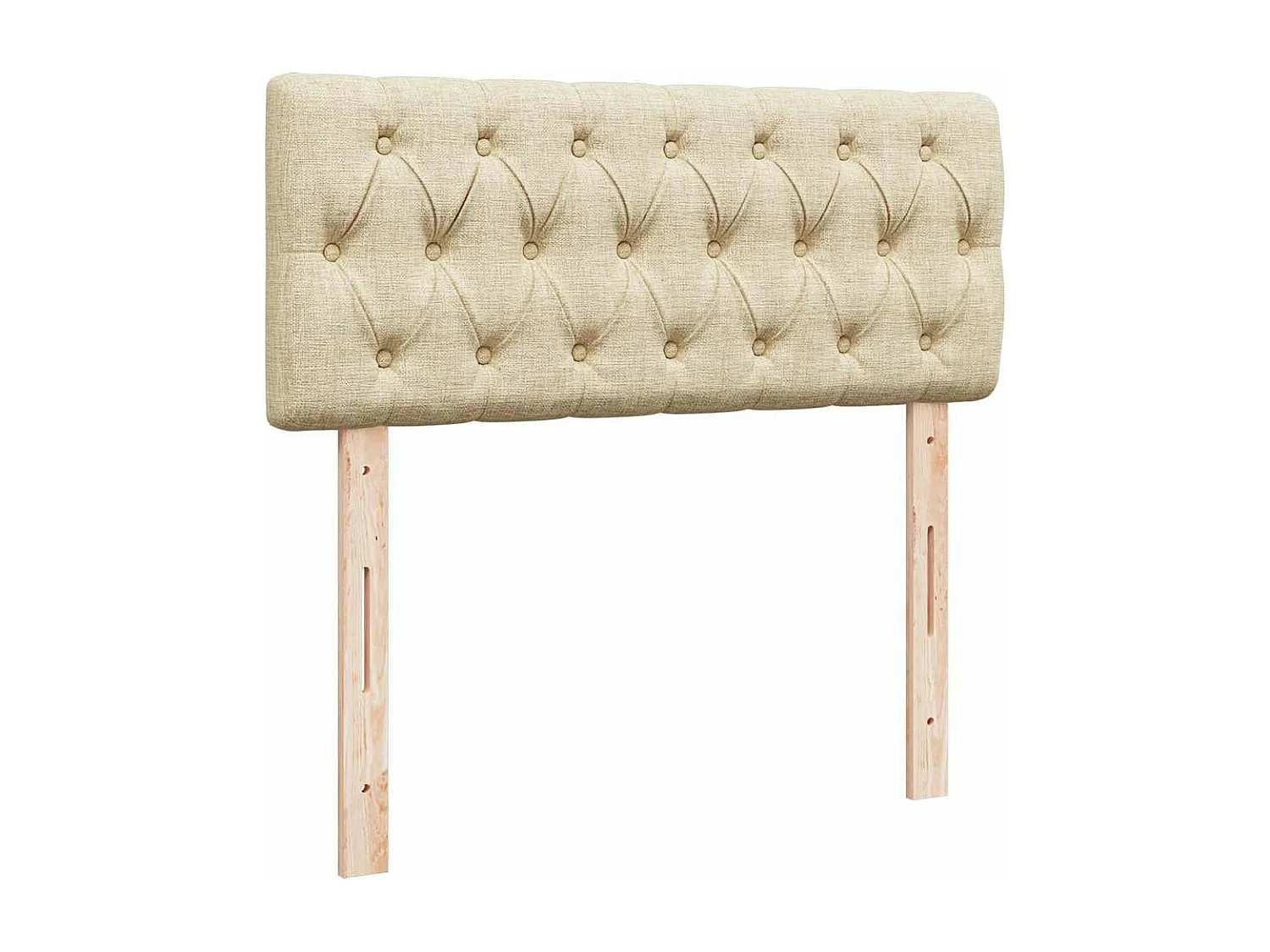 Cadre de lit ottoman avec matelas crème 120x200cm tissu