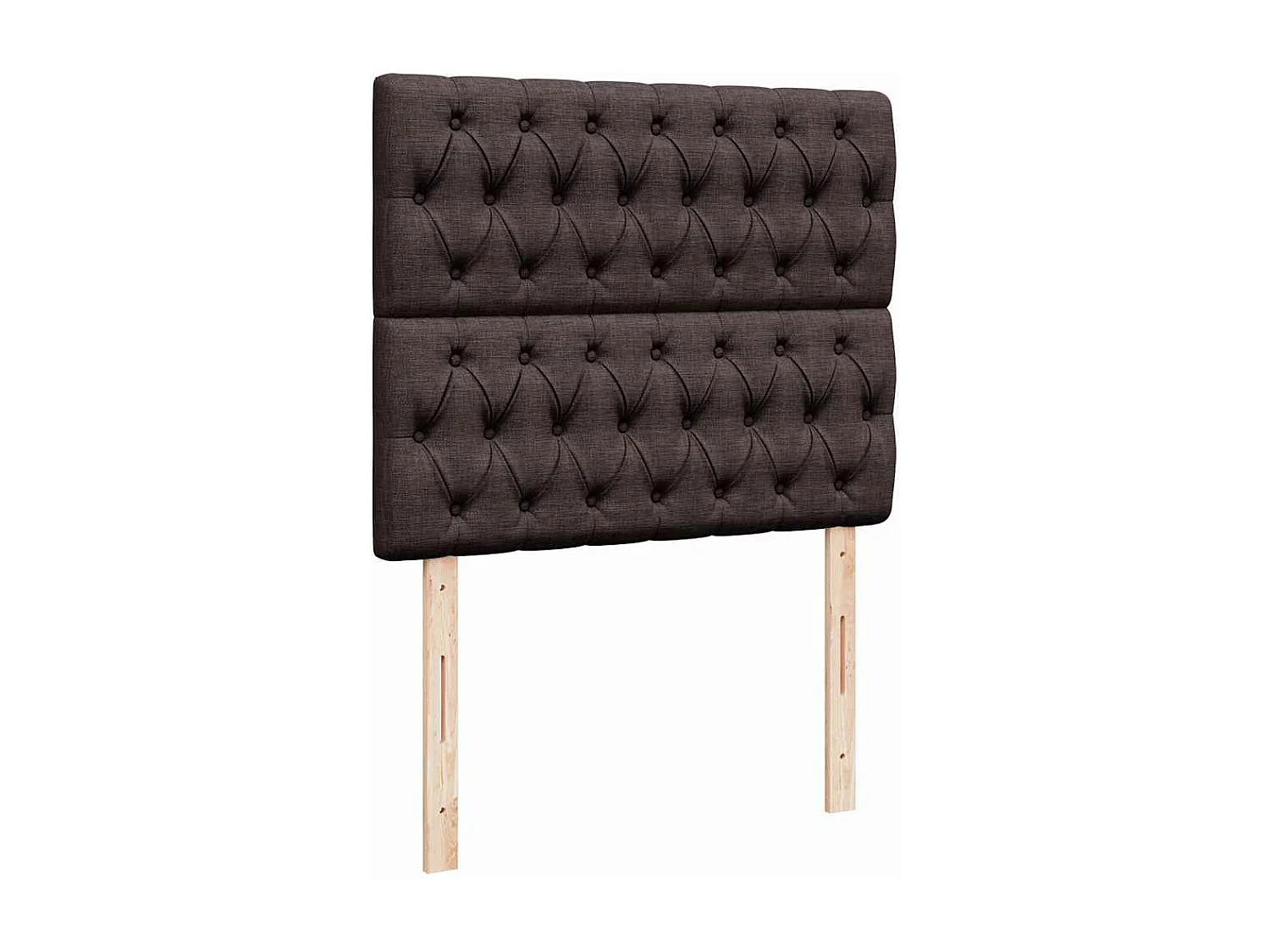 Cadre de lit ottoman avec matelas marron foncé 120x200 cm tissu