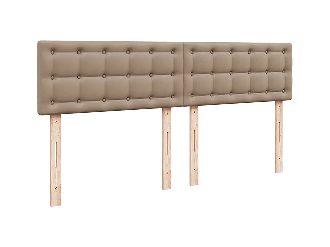 Cadre de lit ottoman et matelas cappuccino 160x200cm similicuir