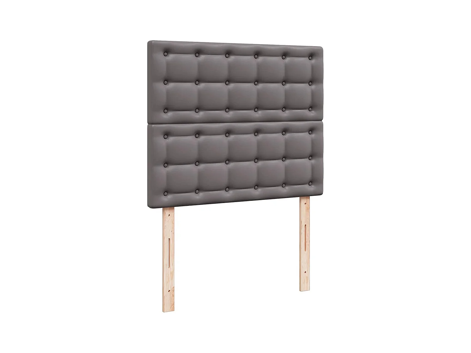 Estructura cama otomana colchón cuero sintético gris 120x200cm