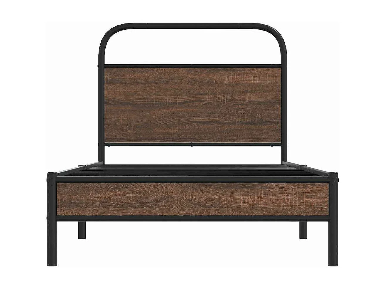 Bedframe zonder matras bewerkt hout bruin eikenkleur 100x200 cm