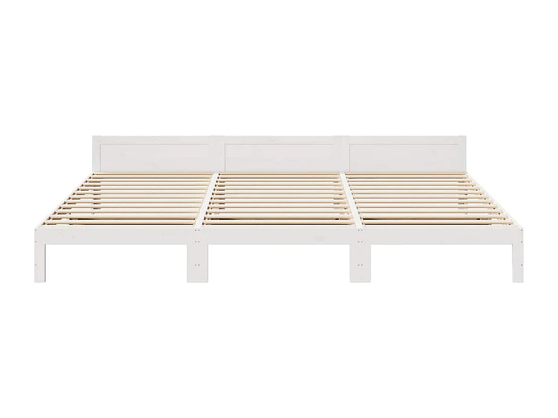 Cadre de lit familial sans matelas blanc 270x200 cm