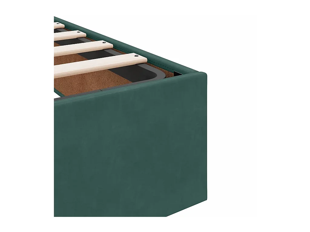 Cadre de lit ottoman avec matelas vert foncé 180x200 cm velours