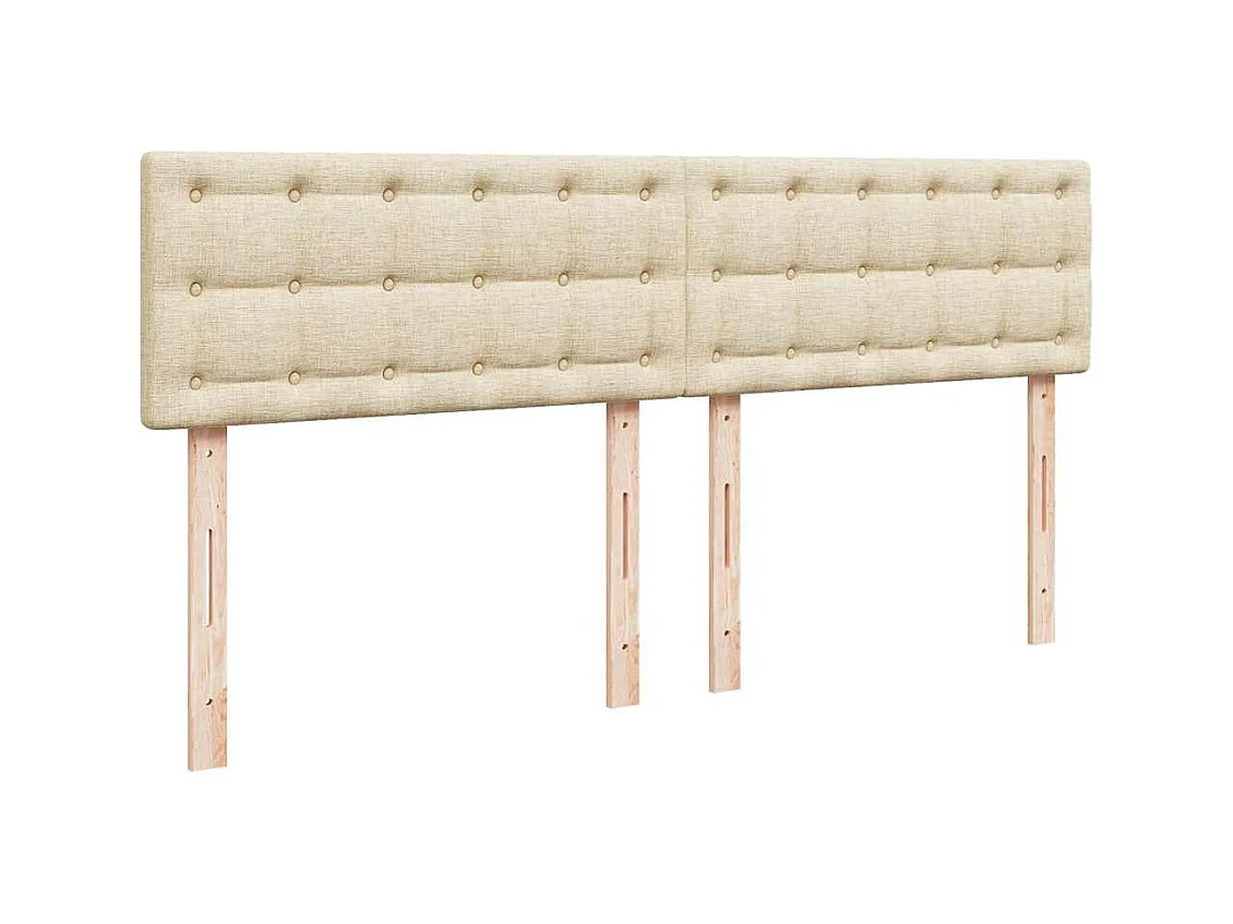 Estructura de cama otomana con colchón tela crema 180x200cm