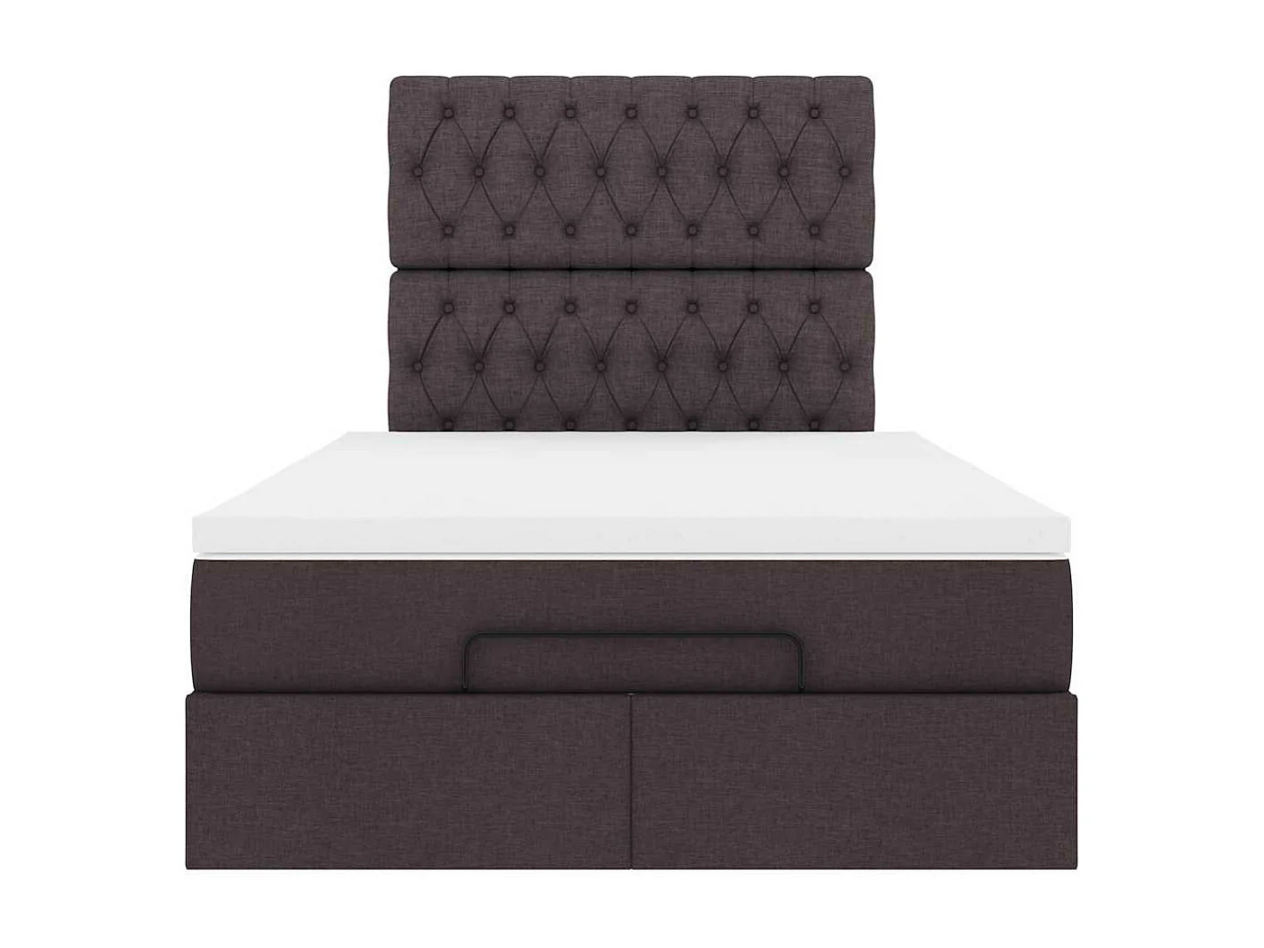 Ottoman bed met matras 120x190 cm stof donkerbruin