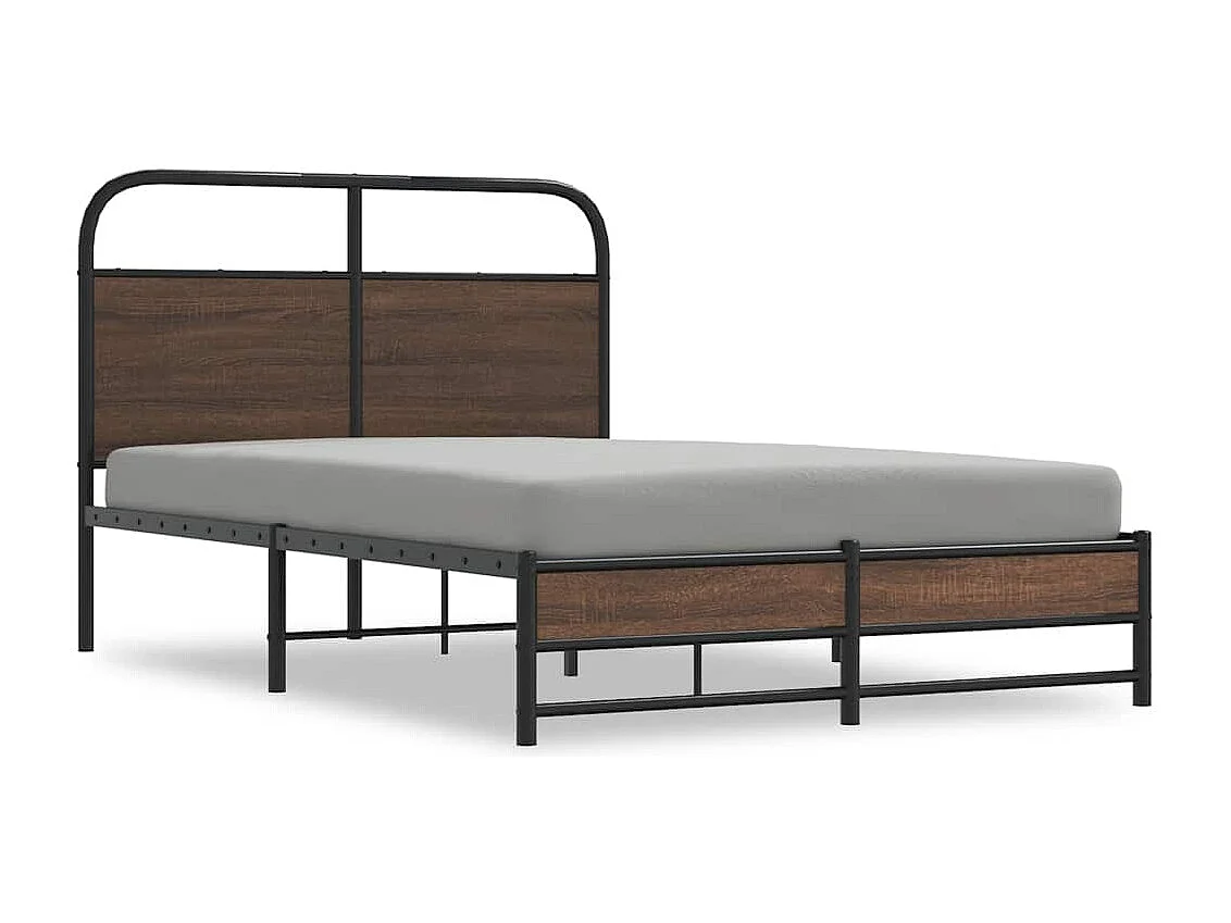 Cadre de lit sans matelas 120x200 cm chêne marron