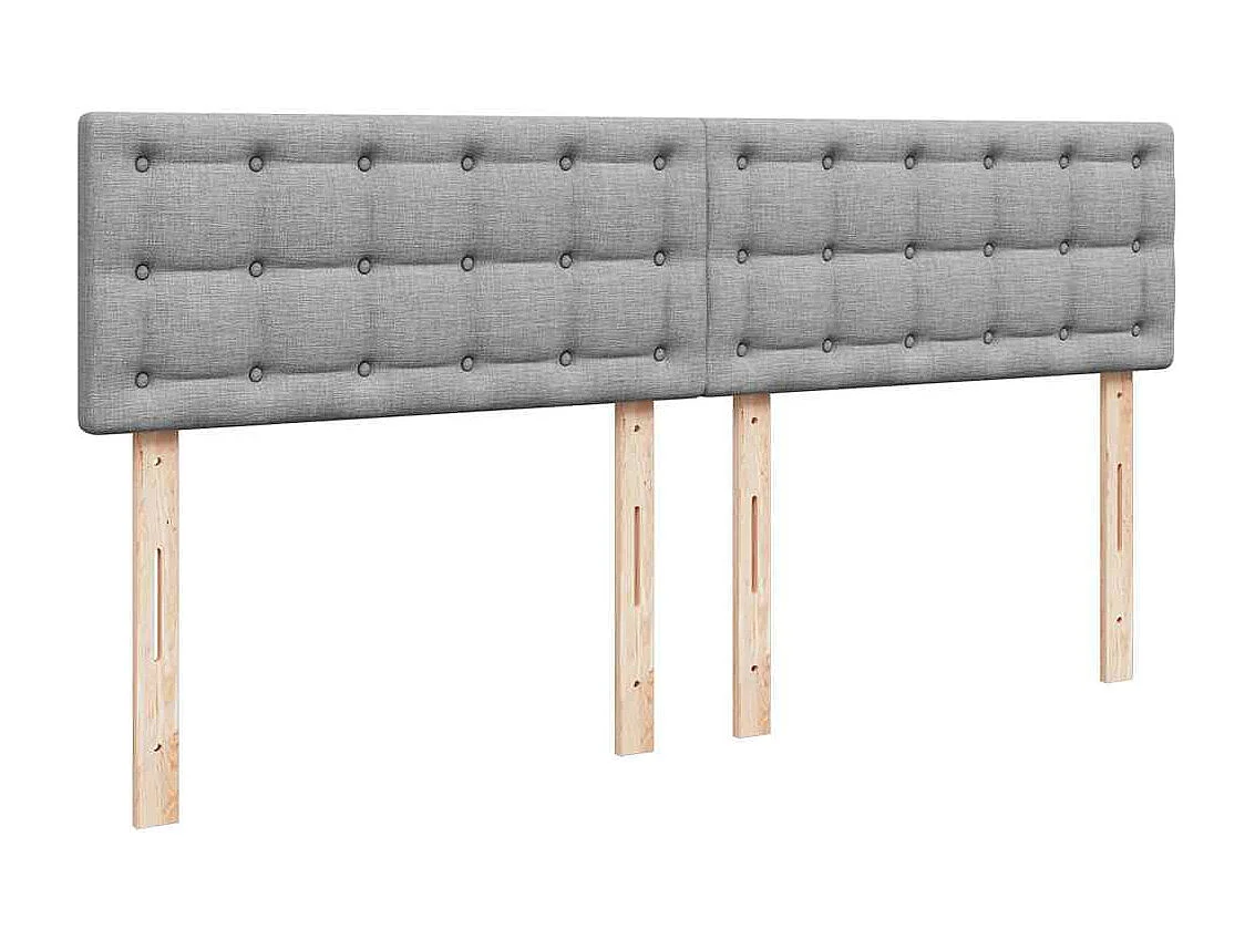 Lit ottoman avec matelas gris clair 160x200 cm tissu