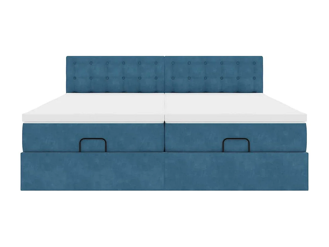 Ottoman bed met matrassen en LED's 180x200cm fluweel