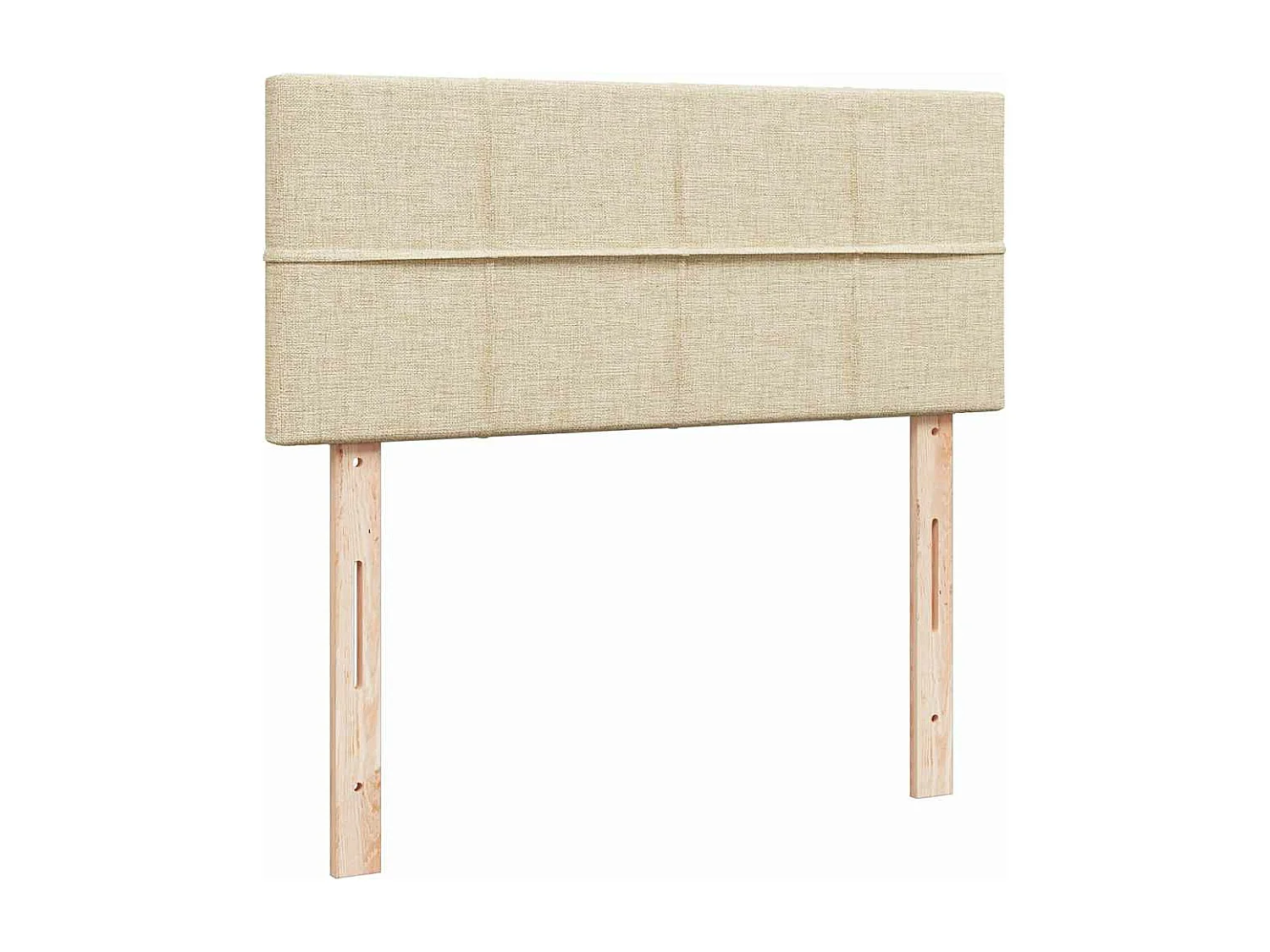 Cadre de lit ottoman avec matelas crème 120x200cm tissu