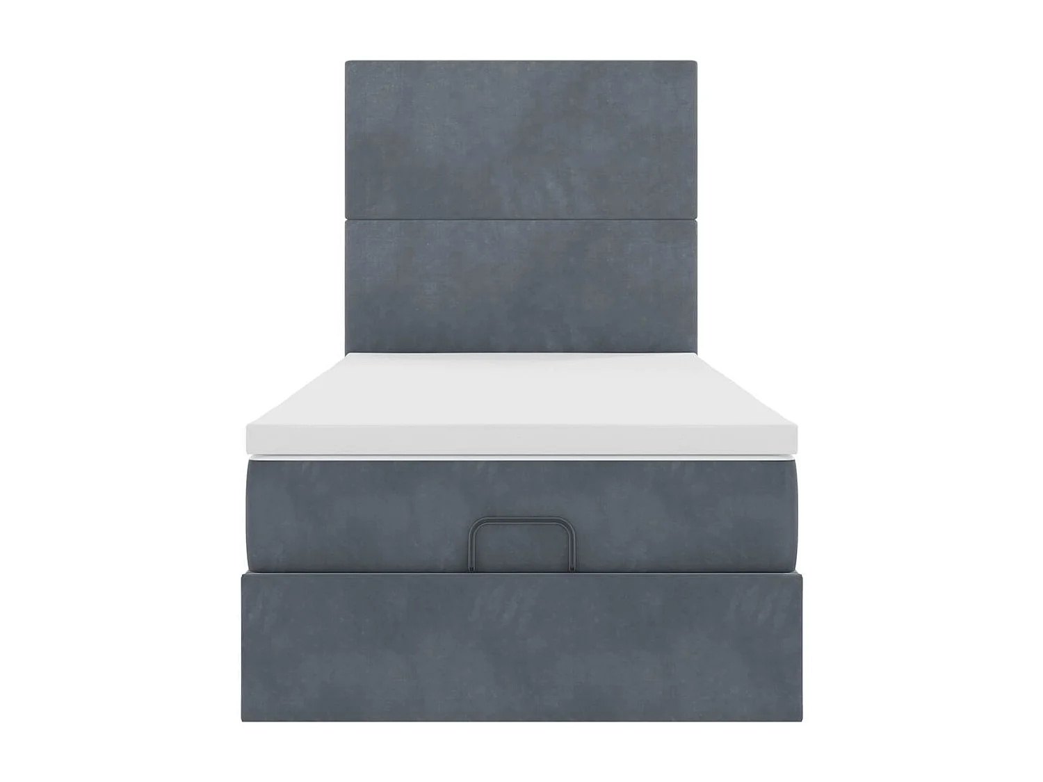 Ottoman bed met matrassen en LED's 90x190cm fluweel donkergrijs