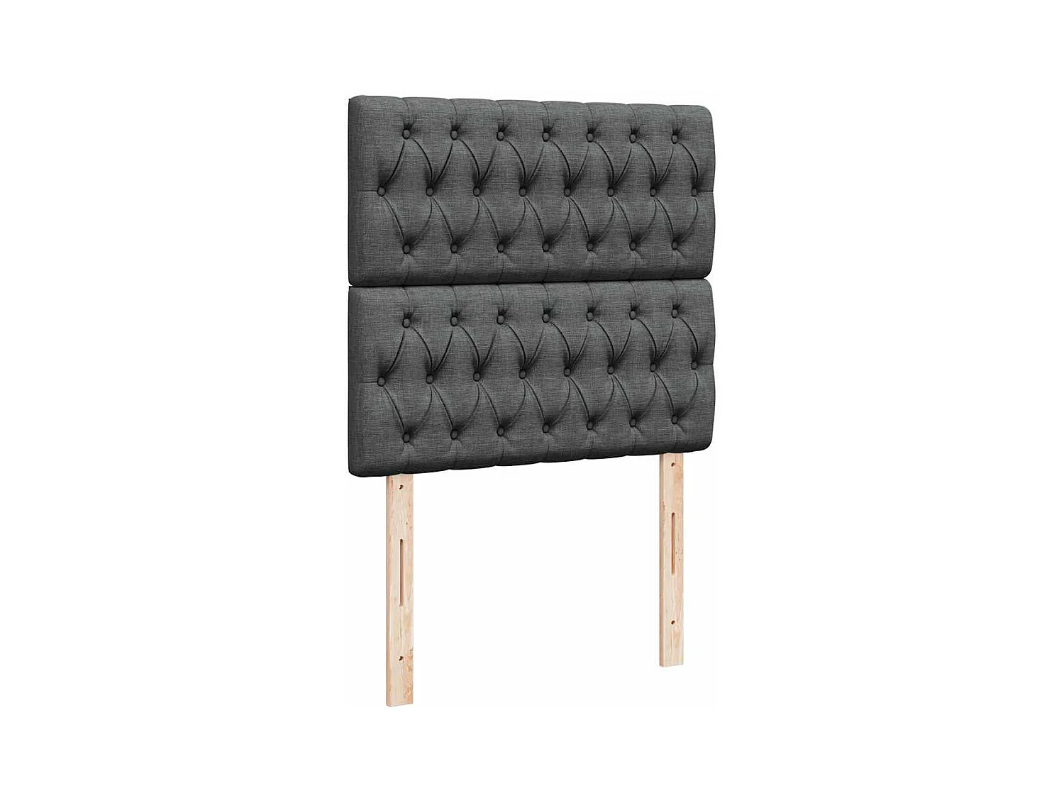 Bed poef met matras en LED's stof 80x200 cm donkergrijs