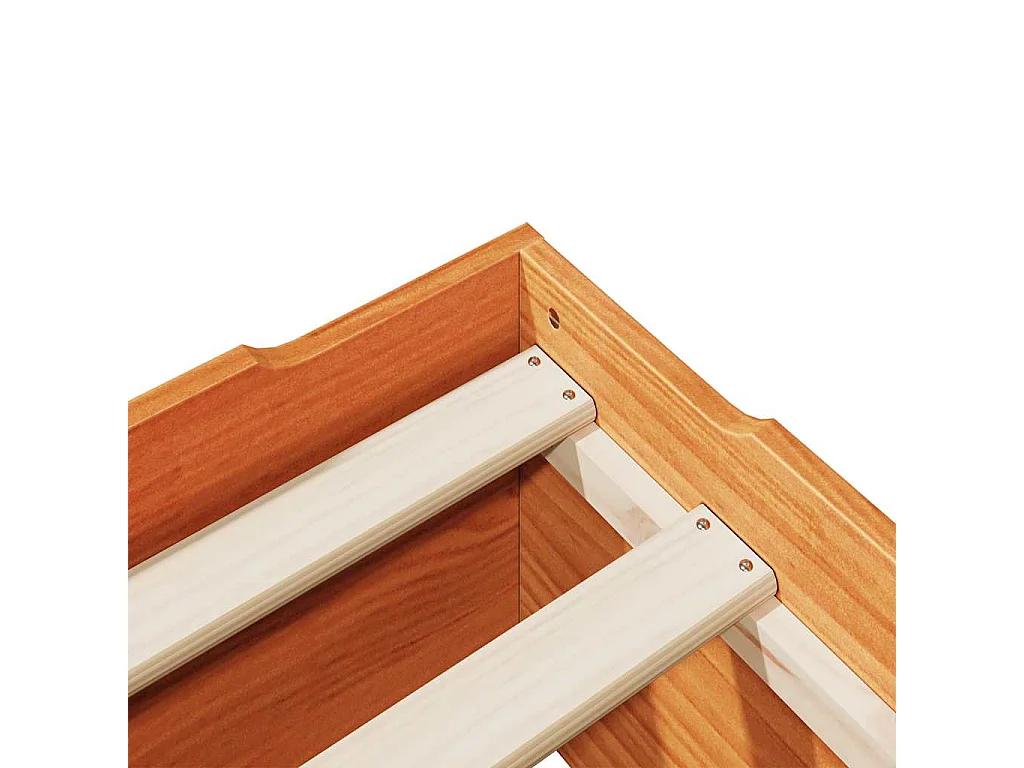 Bedframe zonder matras stapelbaar wasbruin 90x190 cm hout