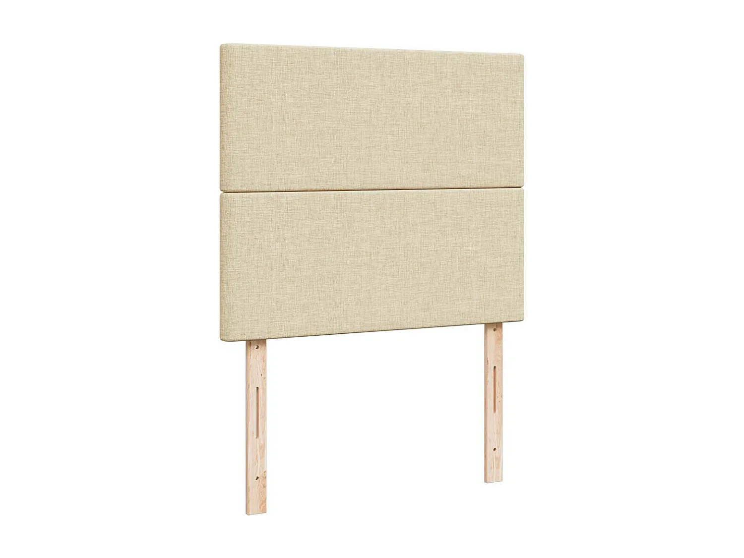 Cadre de lit ottoman avec matelas crème 120x200cm tissu