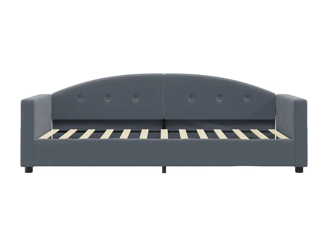 Lit de repos gris foncé 80x200 cm velours