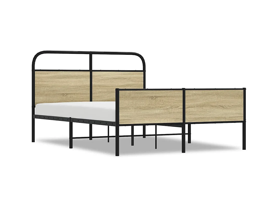 Cadre de lit sans matelas 140x190 cm chêne sonoma