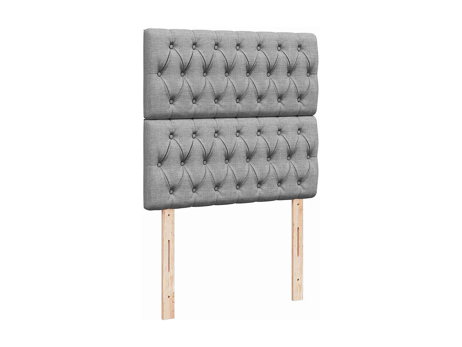 Cadre de lit ottoman et matelas gris clair 90x190 cm tissu