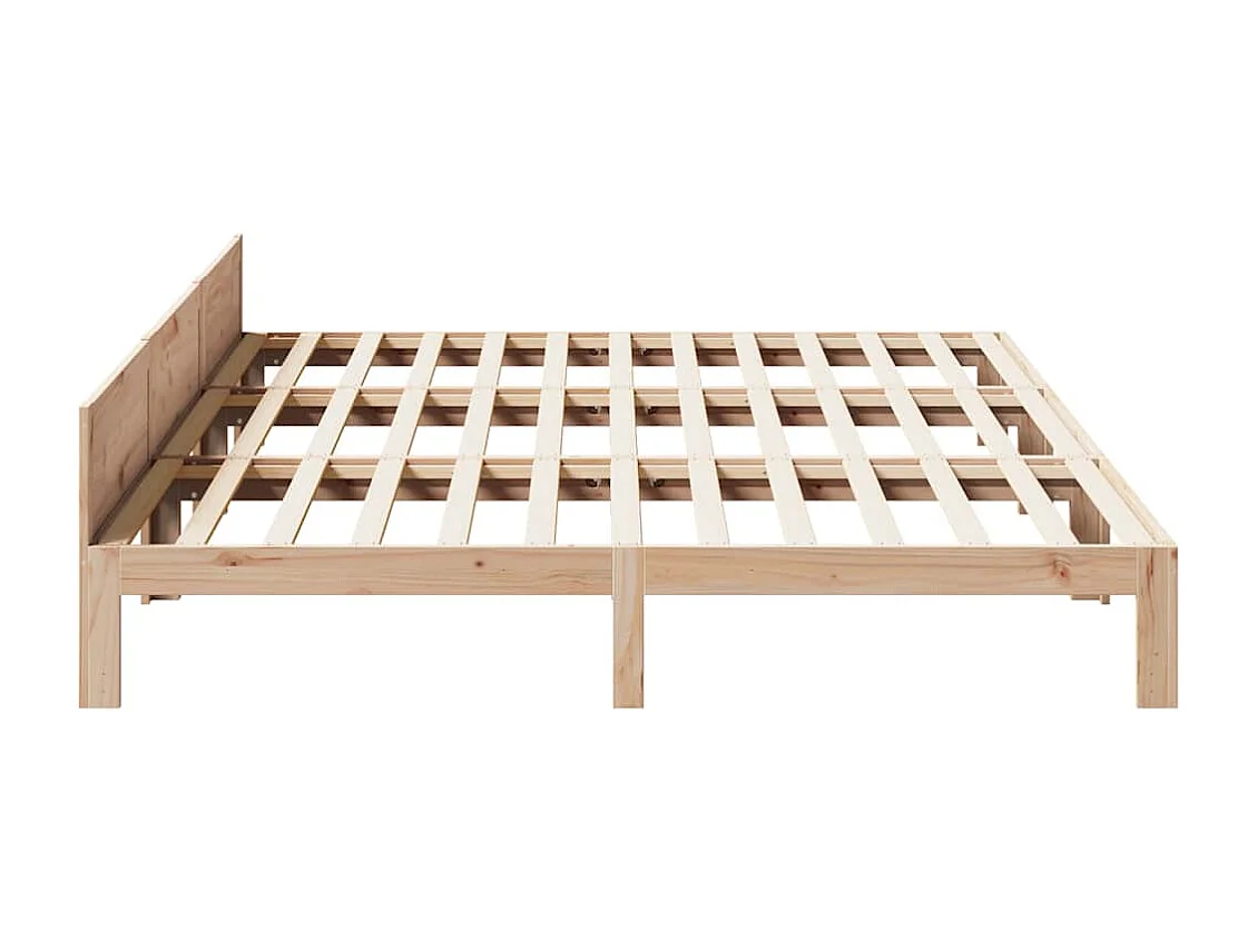 Cadre de lit familial sans matelas 270x200cm bois massif de pin