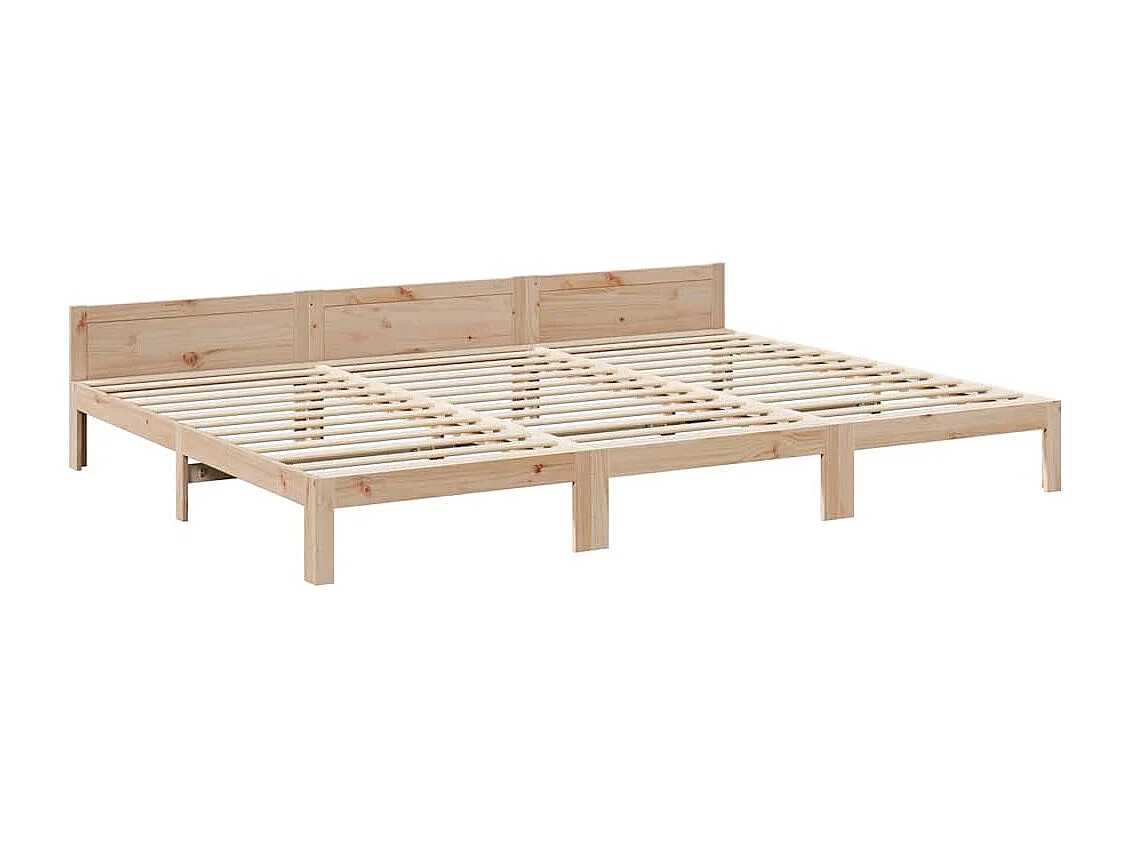 Cadre de lit familial sans matelas 270x200cm bois massif de pin