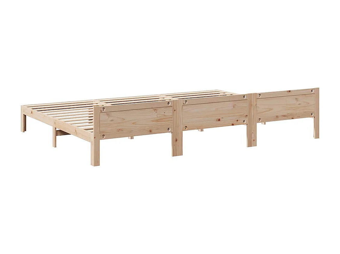 Cadre de lit familial sans matelas 270x200cm bois massif de pin