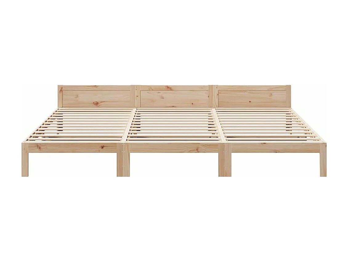 Cadre de lit familial sans matelas 270x200cm bois massif de pin
