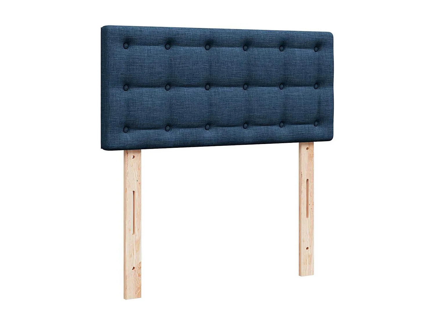 Cadre de lit ottoman avec matelas bleu 180x200 cm tissu
