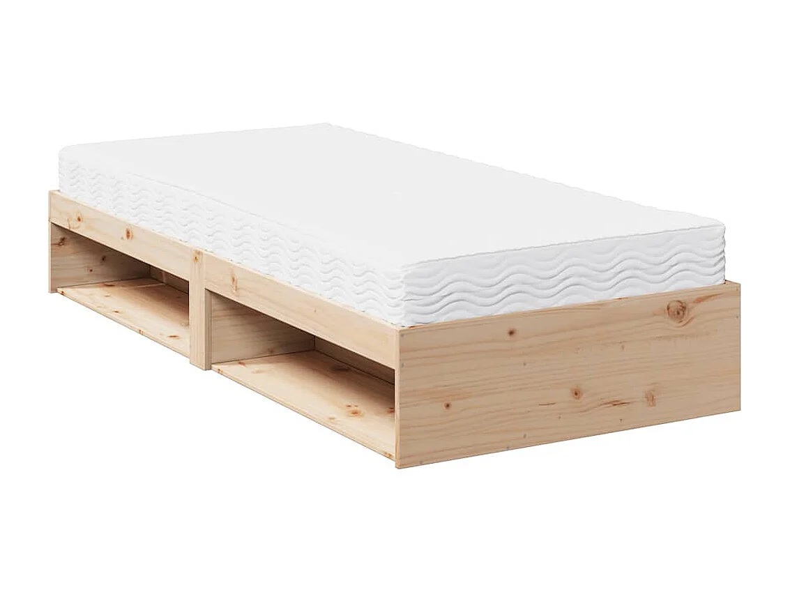 Sofá-cama com colchão 80x200 cm madeira de pinho maciça