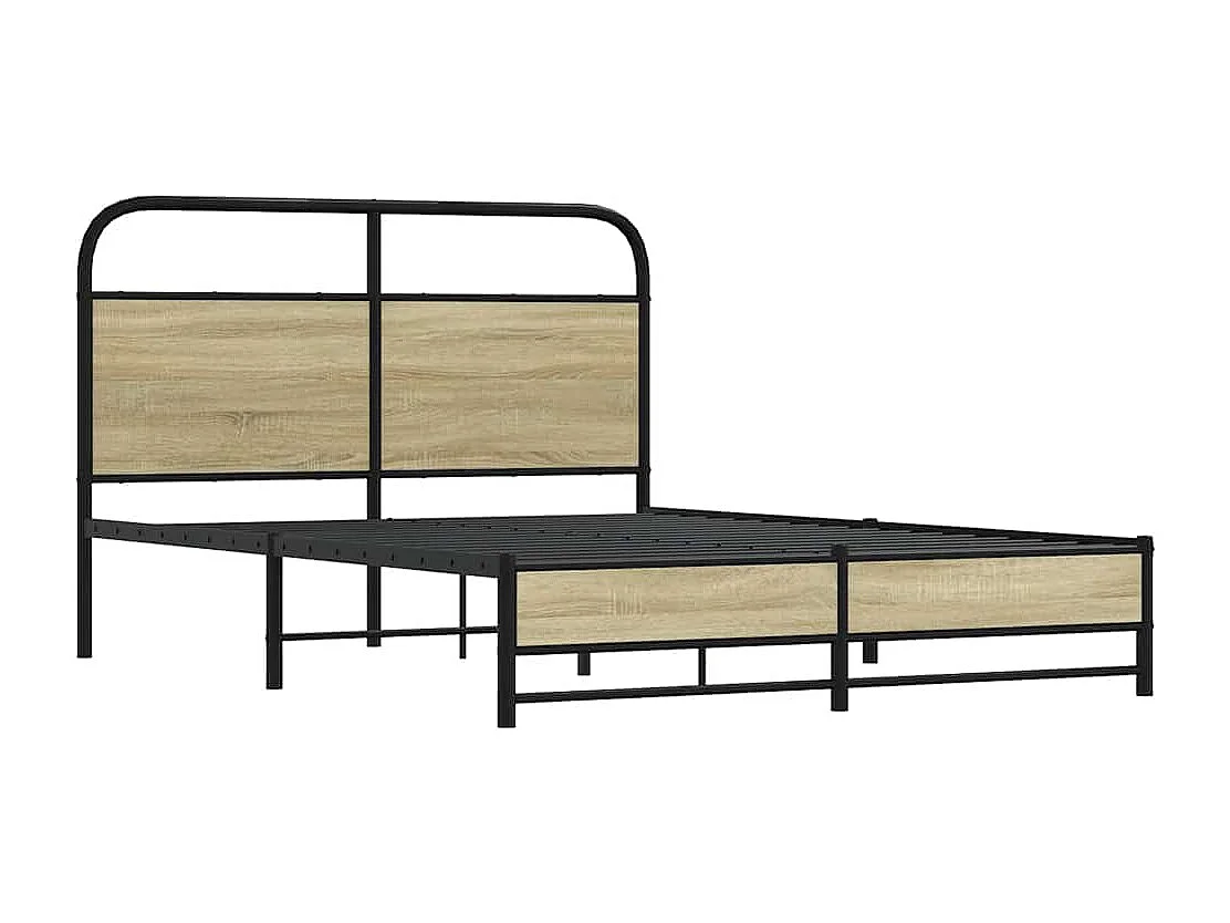 Cadre de lit sans matelas 120x190 cm cm chêne sonoma