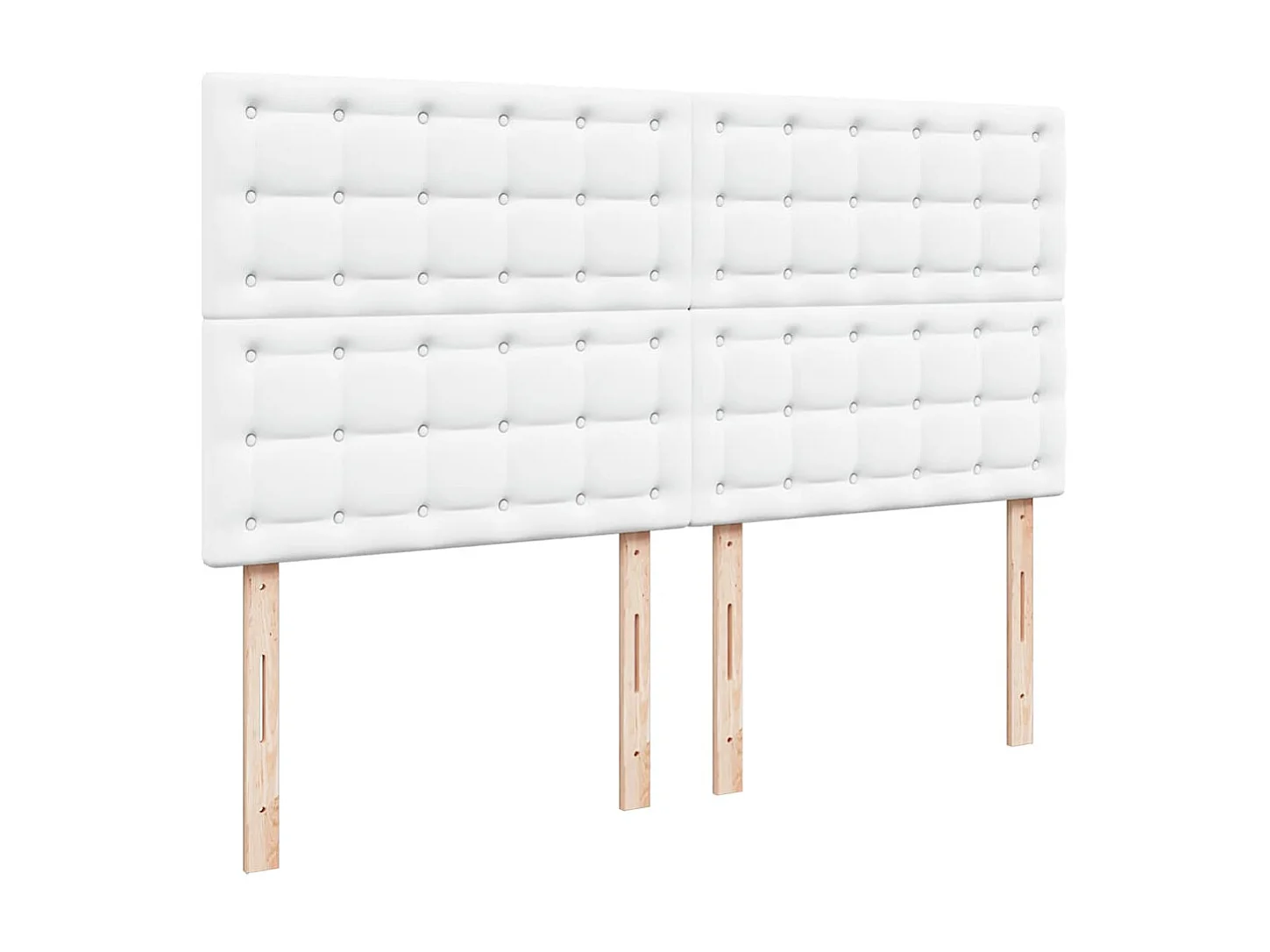 Estrutura de cama otomana com colchão branco couro falso