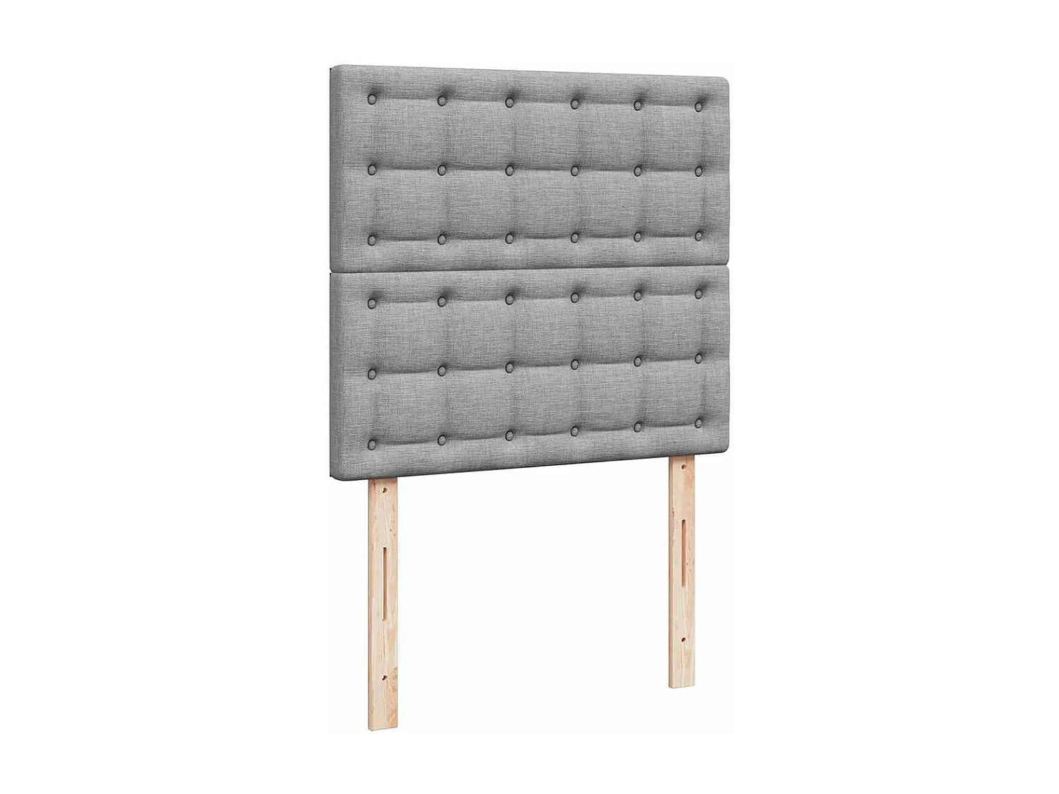 Ottoman bed met matras en LED's 100x200cm stof lichtgrijs