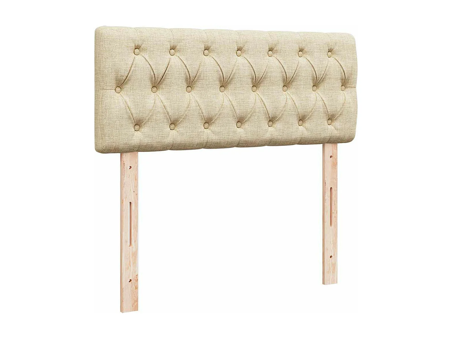 Cadre de lit ottoman avec matelas crème 120x190 cm tissu