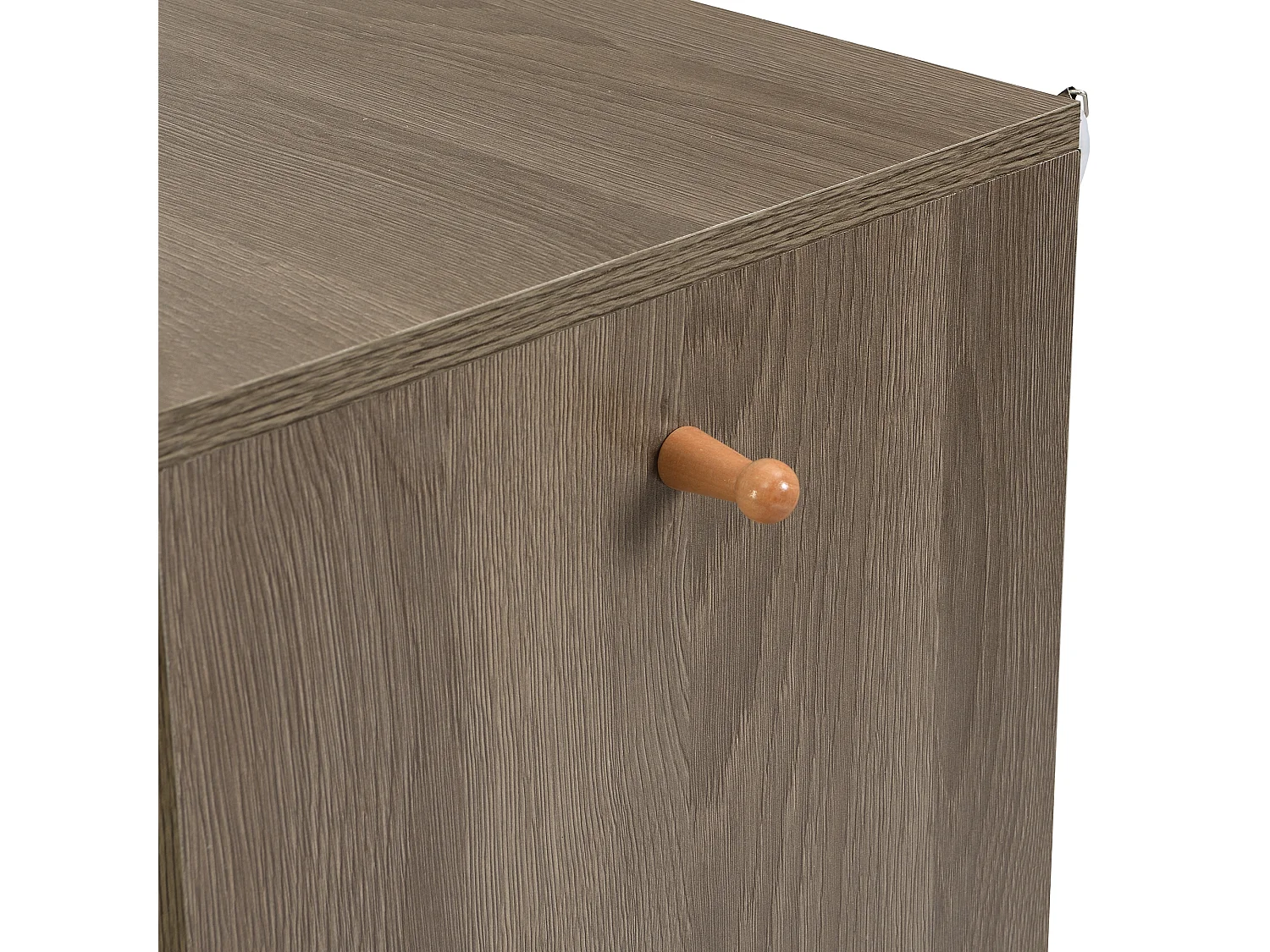 Meuble à chaussures avec banc, 3 portes et 1 tiroir - 140 x 35 x 110 cm - Panneaux de particules - Gris