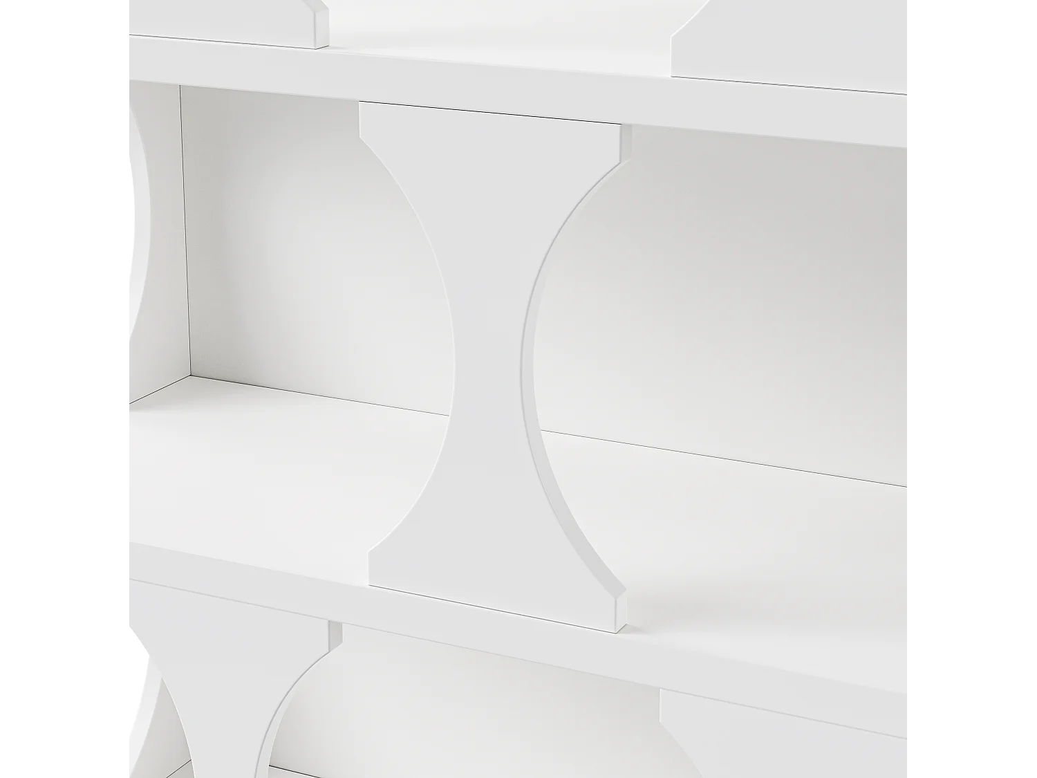 Boekenkast met 3 opbergplanken - 80 x 30 x 100 cm - MDF - Holle uitvoering - Wit