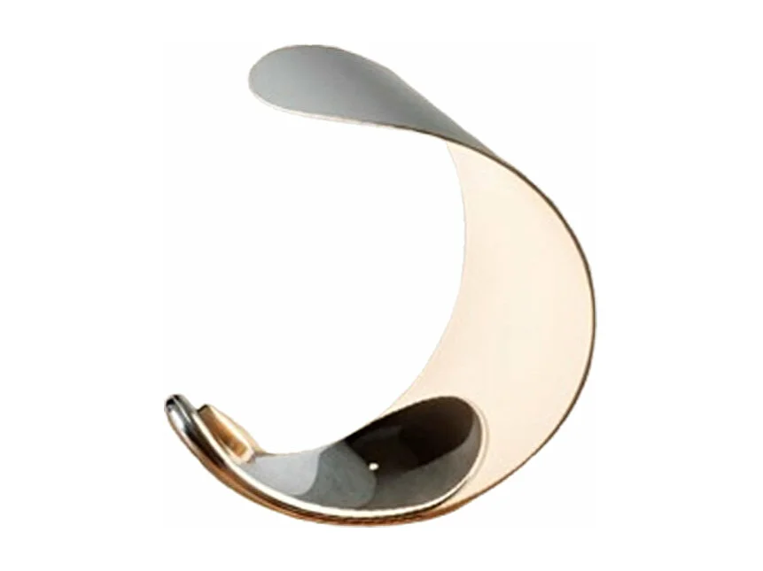 Lampe a poser en aluminium arturesthome, une lampe de chevet led en forme de lune tactile avec une lumière réglable,  d23 cm x h26 cm, blanc