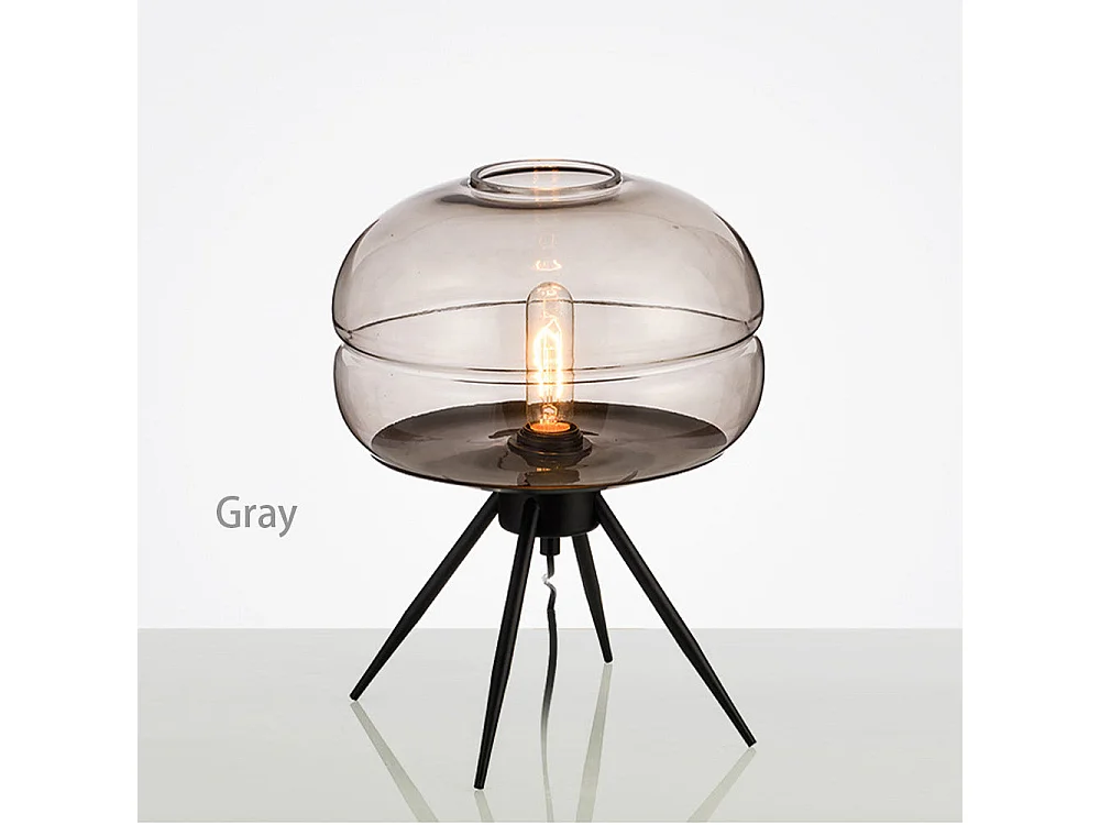 Arturesthome lampe de table en verre au design nordique moderne et simple - 1 sources lumineuses - l.29 x h.35 cm - gris