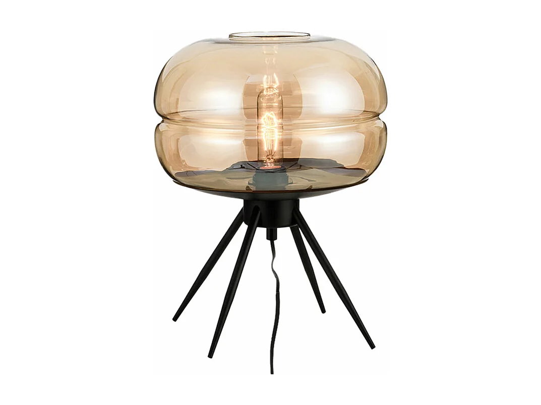 Arturesthome lampe de table en verre au design nordique moderne et simple - 1 sources lumineuses - l.29 x h.35 cm - gris