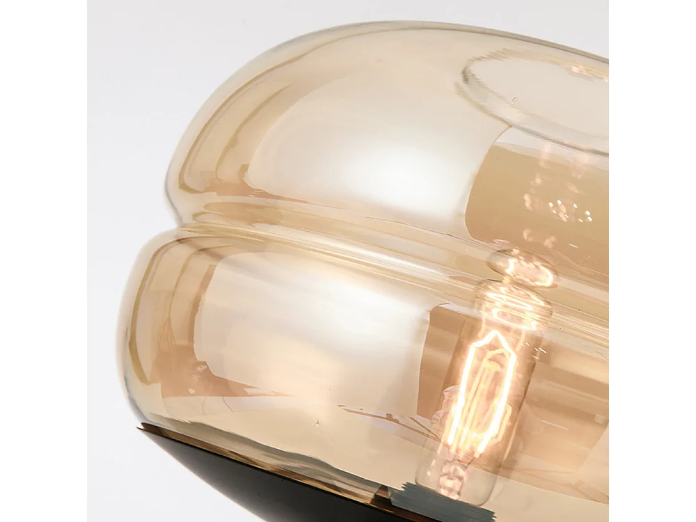 Arturesthome lampe de table en verre au design nordique moderne et simple - 1 sources lumineuses - l.29 x h.35 cm - gris