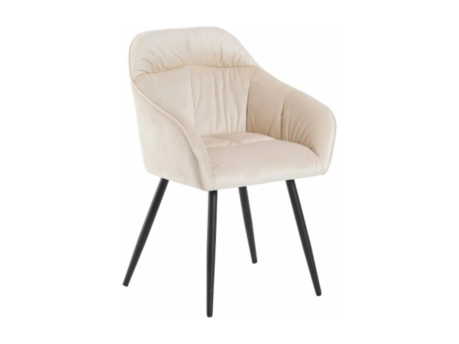 Chaises de salle à manger en velours beige - 6pièces,d44cm×h85cm