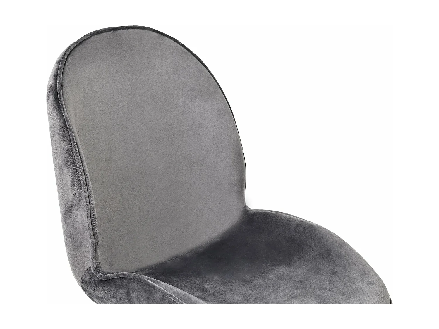 Lot de 4 chaises de salle à manger en velours - dossier rond,d73cm×h53cm