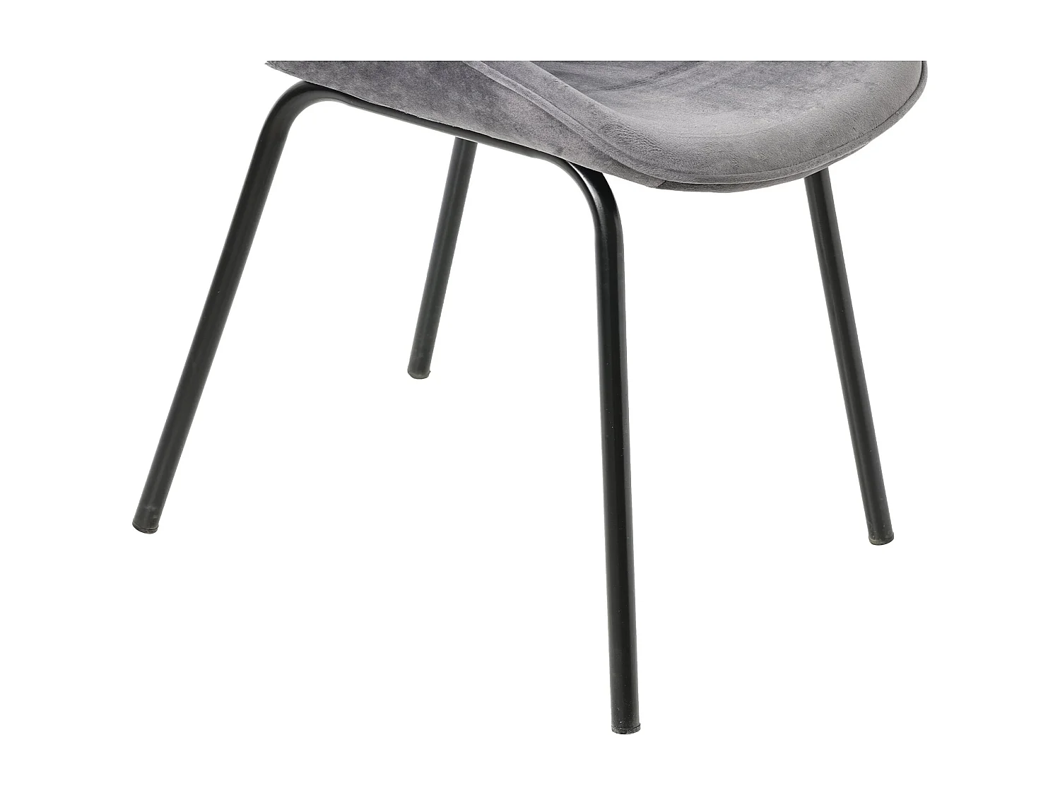Lot de 4 chaises de salle à manger en velours - dossier rond,d73cm×h53cm