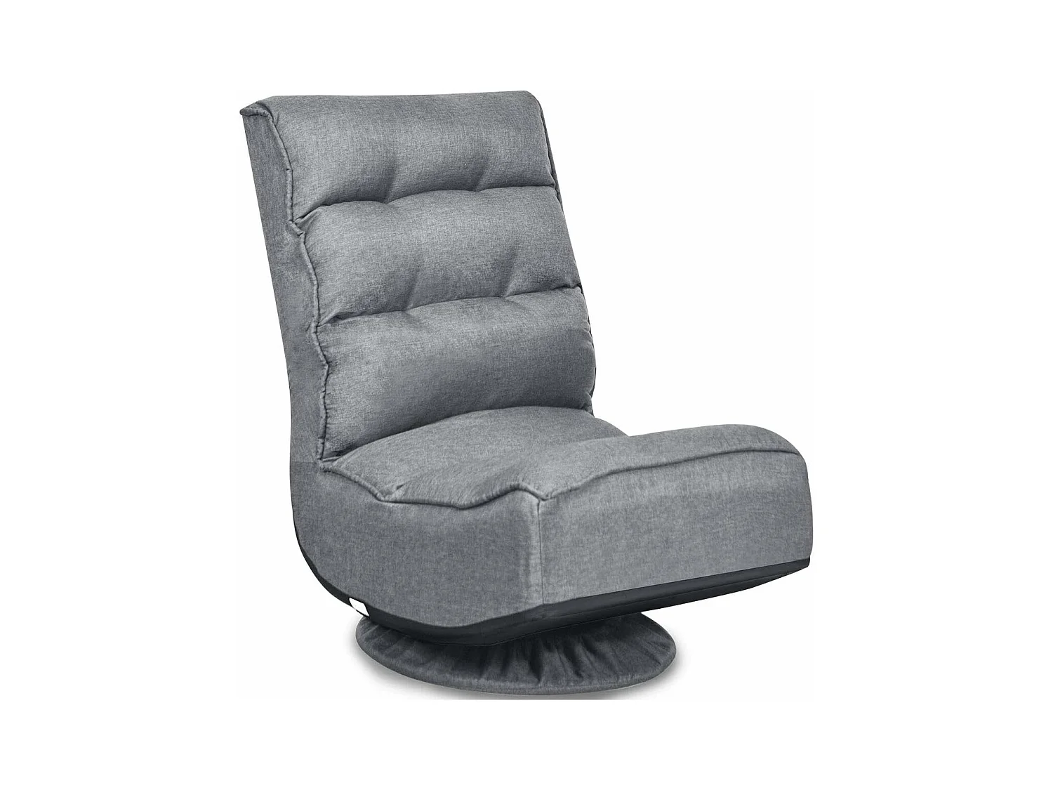 Chaise de Sol Pliable et Réglable en 5 Positions, Chaise Pivotante et Convertible Rembourrée Confortable, Fauteuil Salon Relax Sol Idéale pour Lire, Regarder la Télévision ou Jouer (Gris)