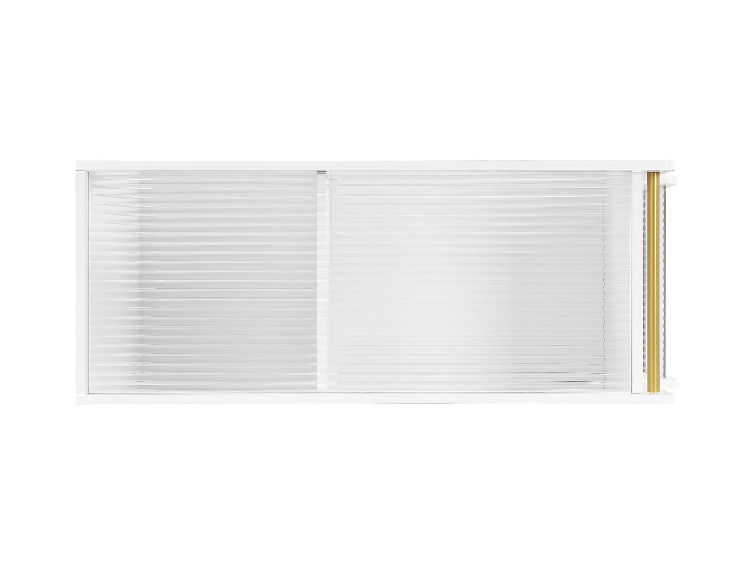 Verrijdbare bijzettafel met 3 open vakken - 80 x 30 x 58,5 cm - MDF - Wit