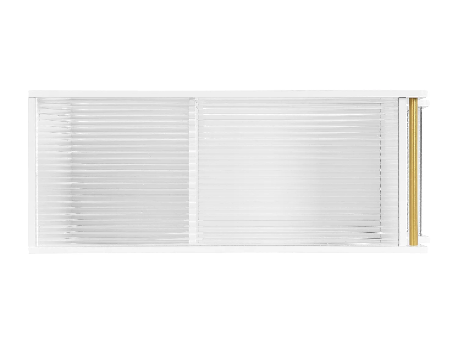 Verrijdbare bijzettafel met 3 open vakken - 80 x 30 x 58,5 cm - MDF - Wit