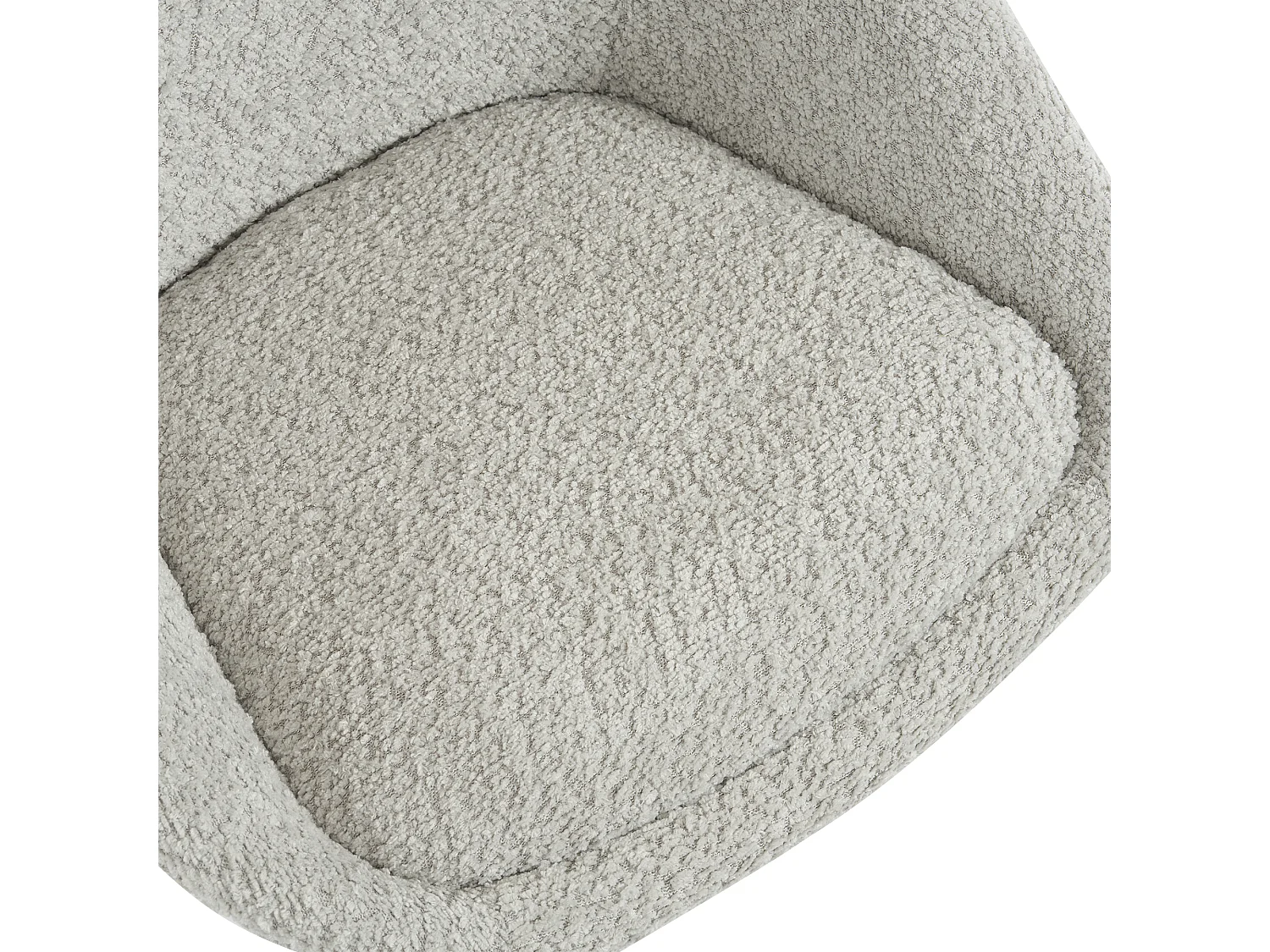 Conjunto de 6 cadeiras encaracoladas modernas - Veludo e metal - 51 x 40 x 77 cm - Cinza