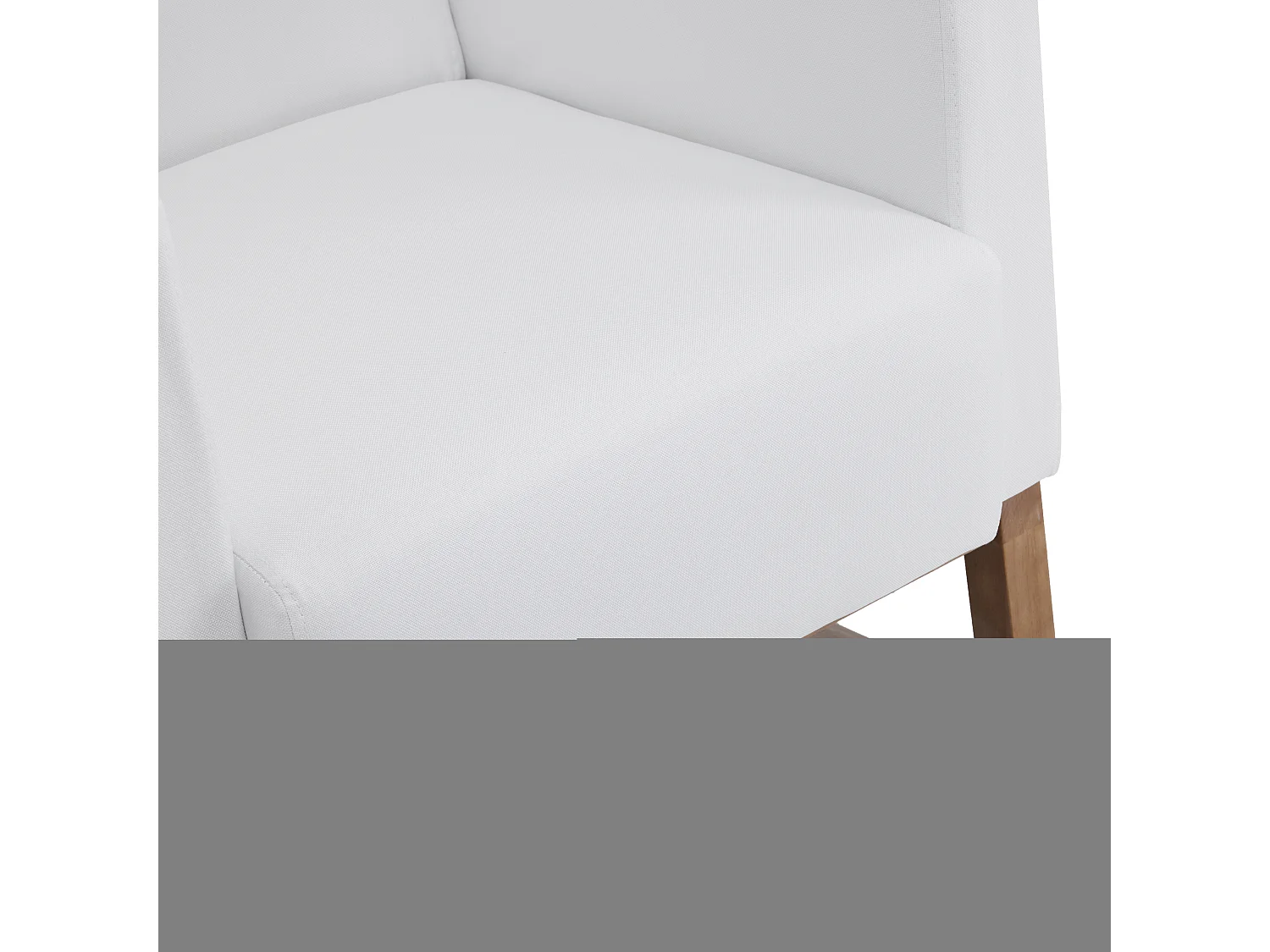 Schommelstoel met voetsteun en zakken - 65,5 x 84 x 92 cm - Spons + polypropyleenvezels - Wit