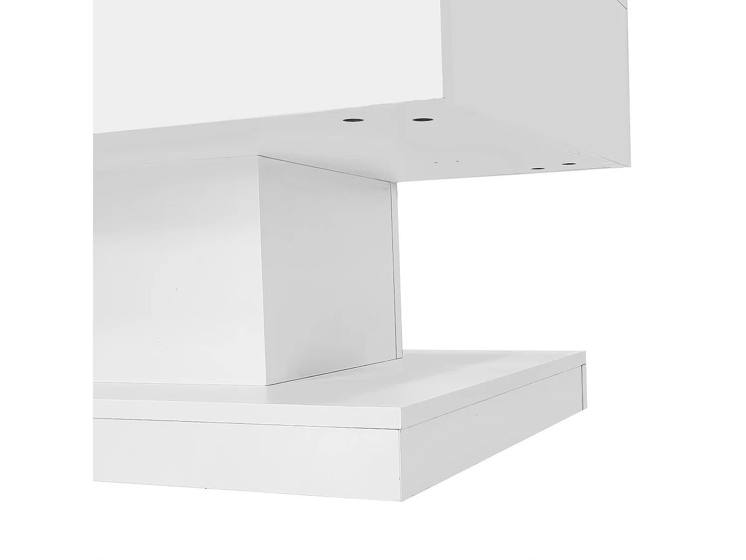 Salontafel met hefblad - 100 x 50 x 45 cm - LED's - Spaanplaat en metaal - Glanzend wit