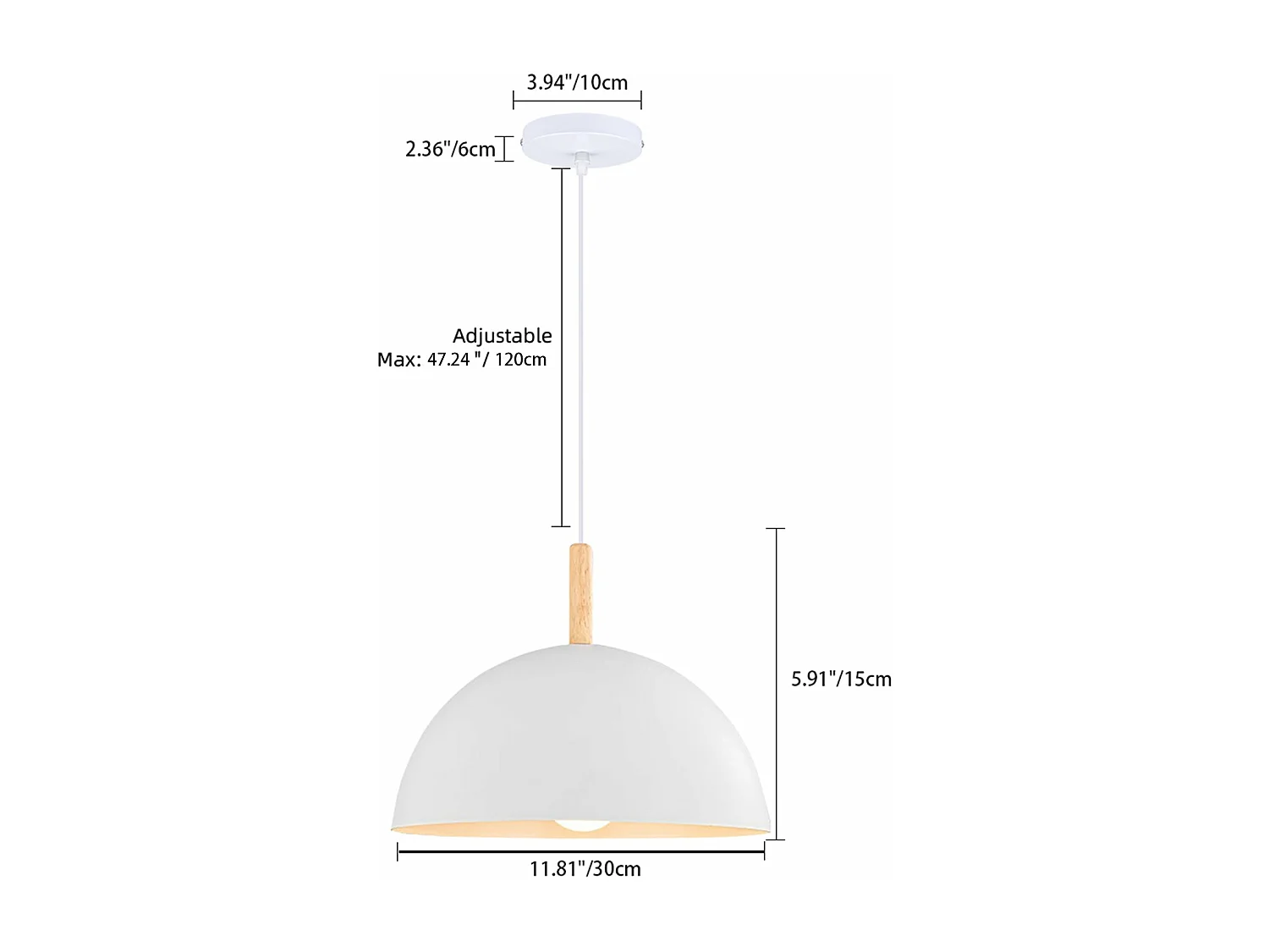 Le lustre blanc arturesthome en minimaliste , adaptée pour le restaurant, la chambre à coucher et le salon,d30 cm x h15 cm