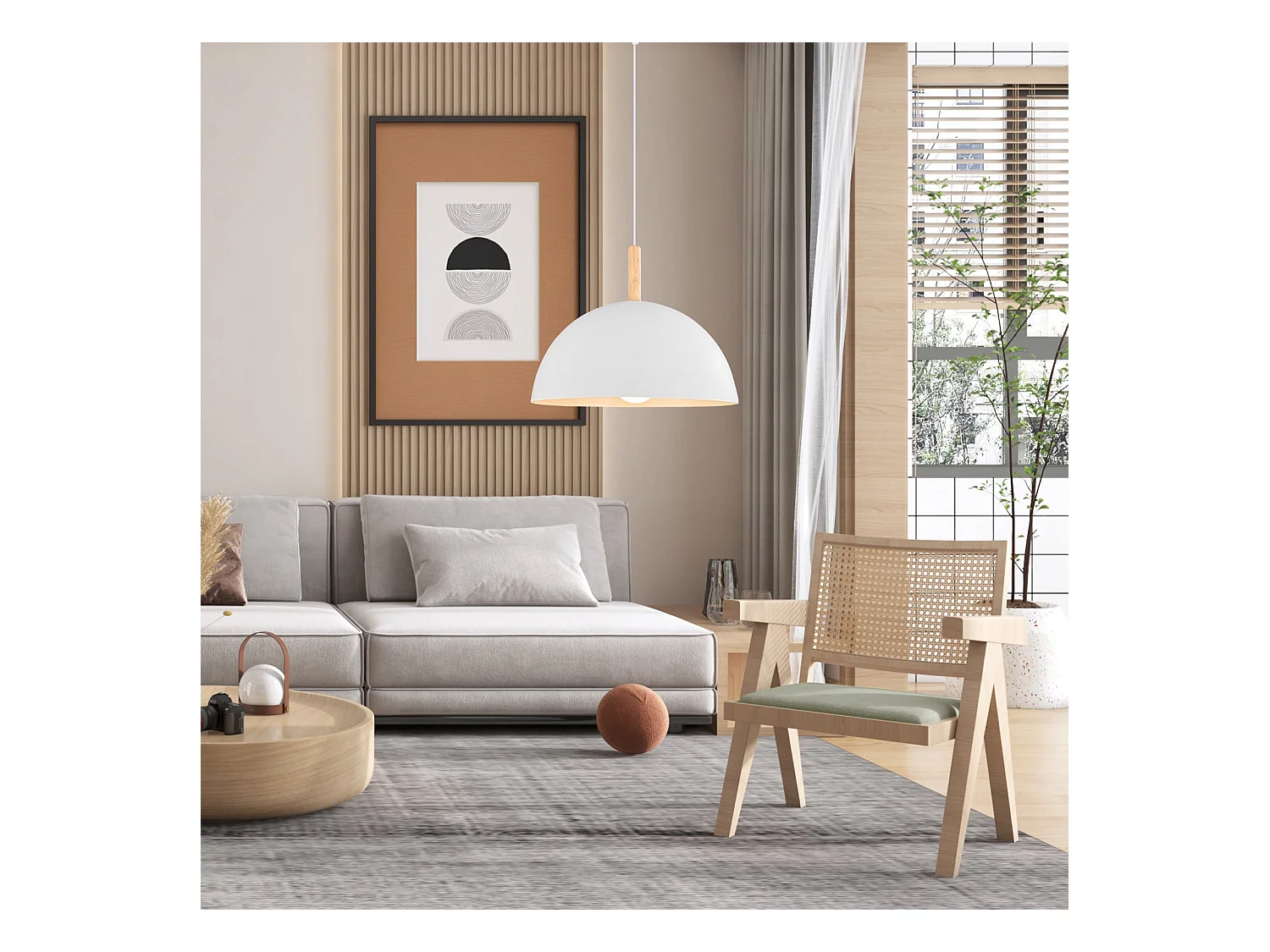 Le lustre blanc arturesthome en minimaliste , adaptée pour le restaurant, la chambre à coucher et le salon,d30 cm x h15 cm